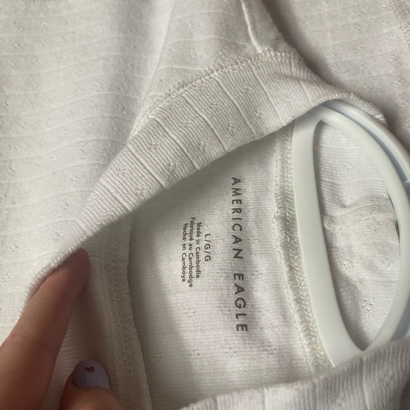 American eagle white long sleeve crop top - Picture 3 of 3